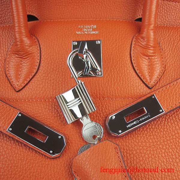 Hermes Birkin 42cm Togo Leather Bag 6109 Orange gold padlock Hermes Birkin 42cm Togo Leather Bag 6109 Orange gold padlock